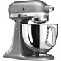 Voir la diapositive 2 : KitchenAid Robot pâtissier 5KSM125ECU Artisan, gris, 4,8 L, bol avec poignée, 300 watts