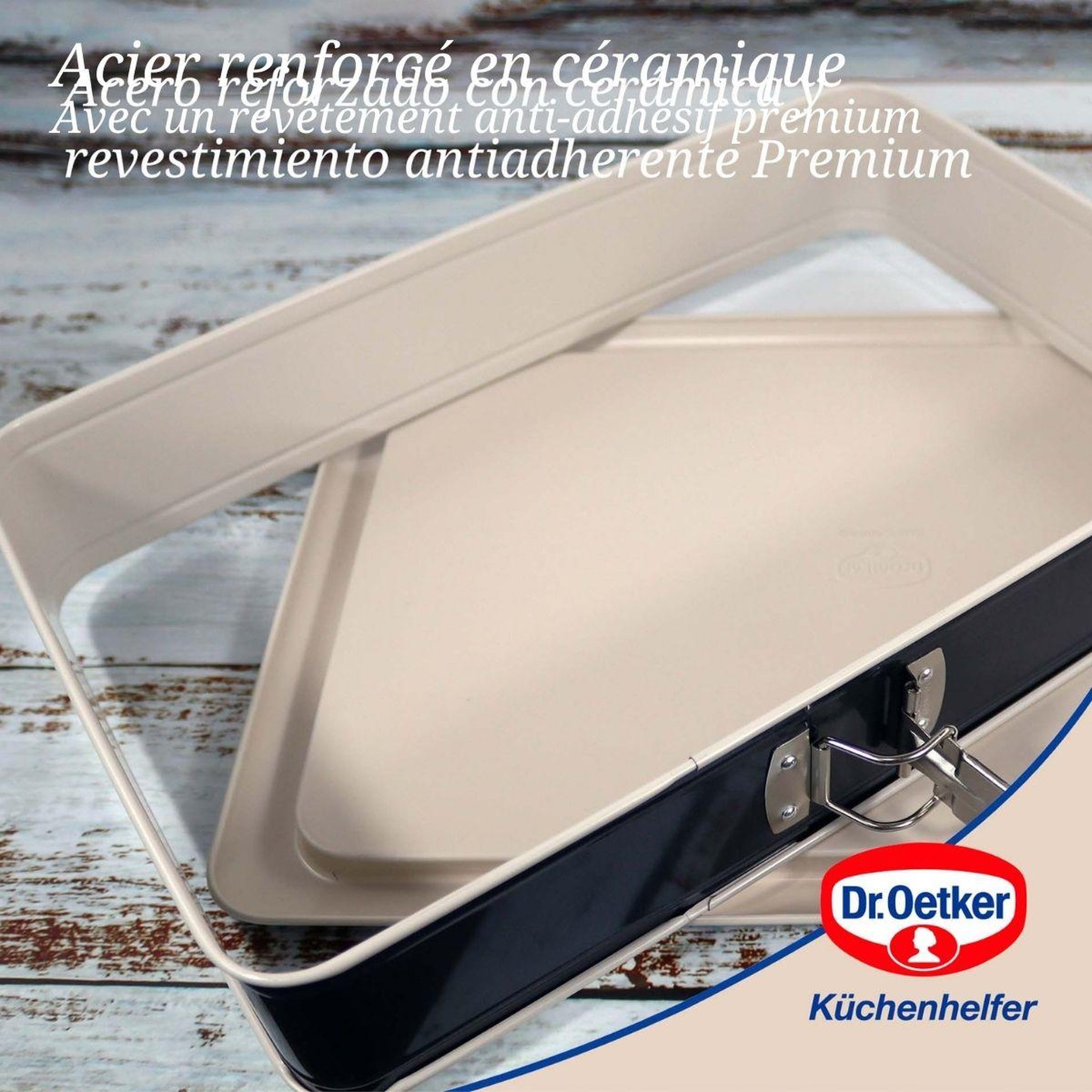 Voir la diapositive 3 : DR.OETKER Ensemble de 2 moules à charnière rectangulaire 38 x 25 cm dr oetker back-trend