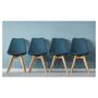 Voir la diapositive 1 : Lot de 4 chaises pieds bois massif LYDIA