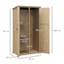 Voir la diapositive 3 : OUTSUNNY Armoire de jardin abri de jardin 2 portes croisillons 2 étagères toit bitumé bois sapin pré-huilé