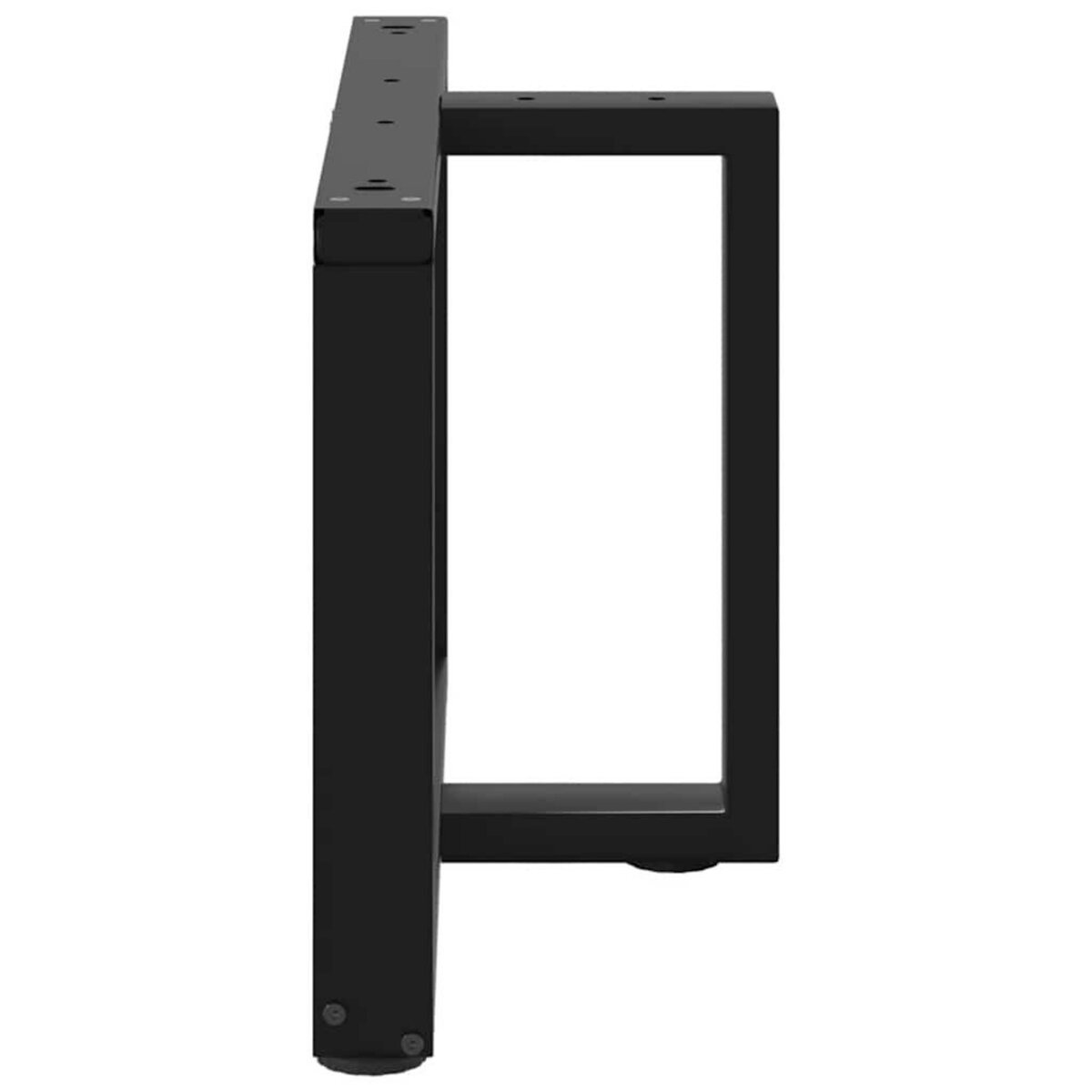 VIDAXL Pieds de table basse forme de T 2pcs noir 70x25x(42-43)cm acier