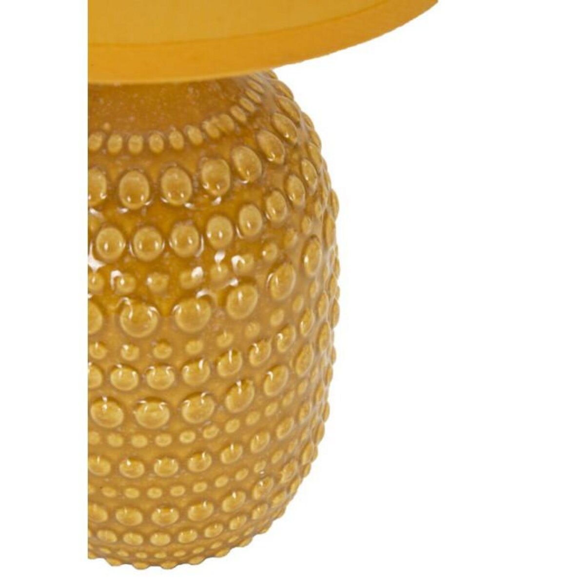 Paris Prix Lampe à Poser en Céramique  Points  30cm Moutarde