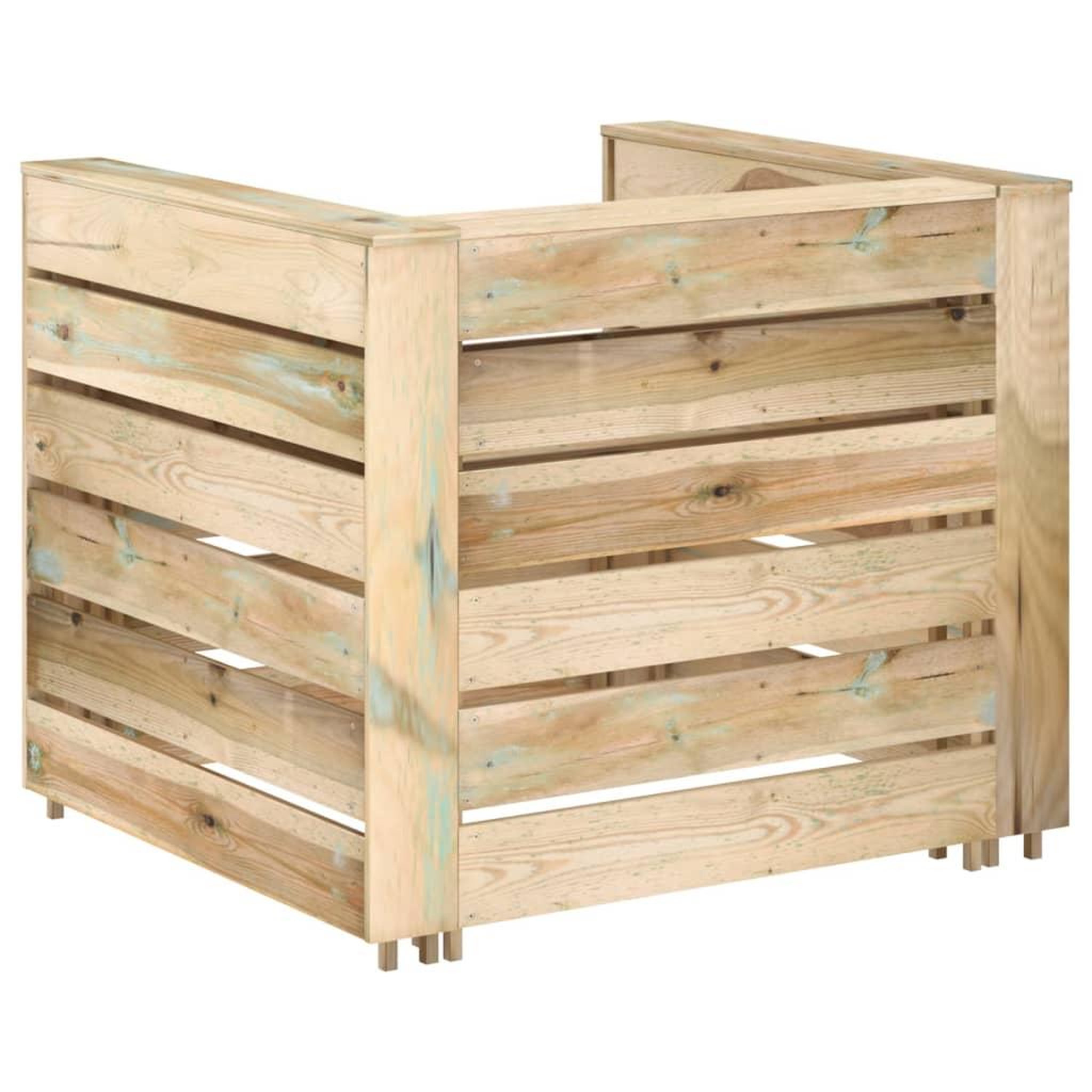 Voir la diapositive 4 : VIDAXL Salon de jardin palette 2 pcs Bois de pin impregne