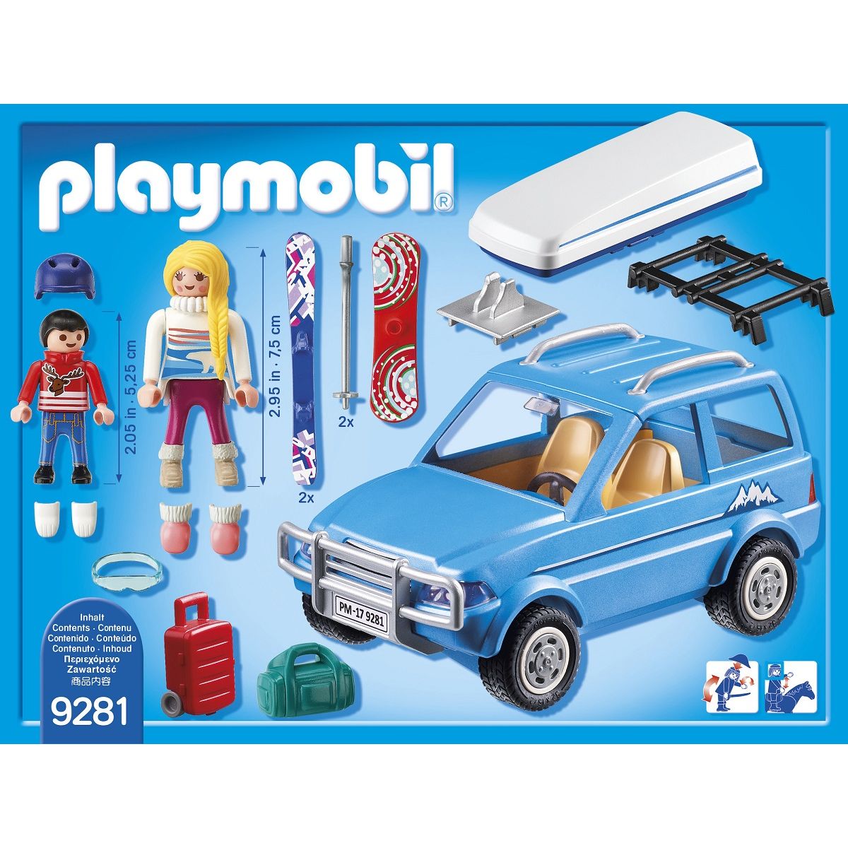 PLAYMOBIL 9281 - Family Fun - Voiture de montagne coffre 