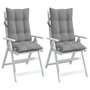 Voir la diapositive 4 : VIDAXL Coussins de chaise a dossier haut lot de 2 gris tissu oxford