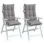 Voir la diapositive 4 : VIDAXL Coussins de chaise a dossier haut lot de 2 gris tissu oxford