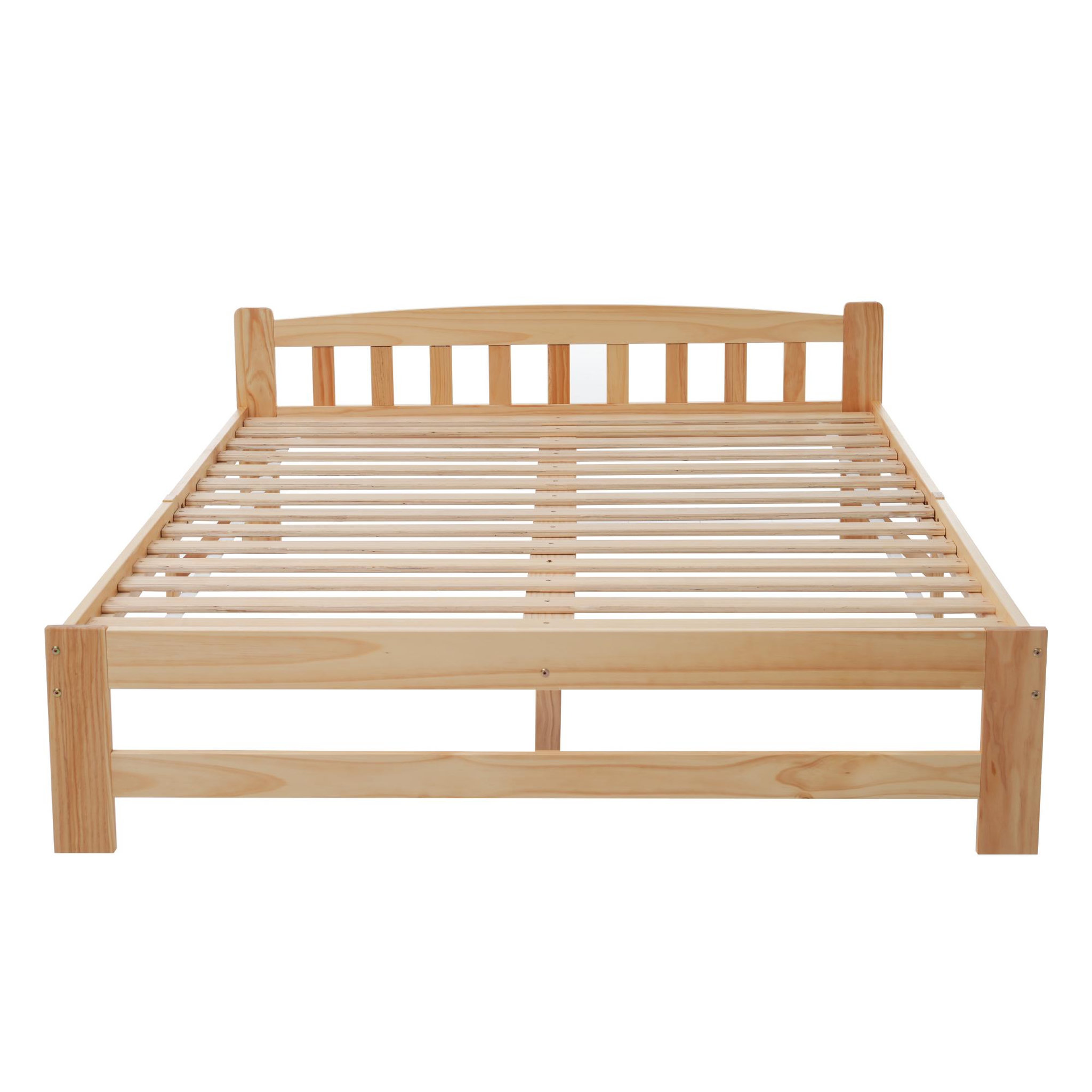 MERAX Lit 2 places 140x200cm bois coloris naturel