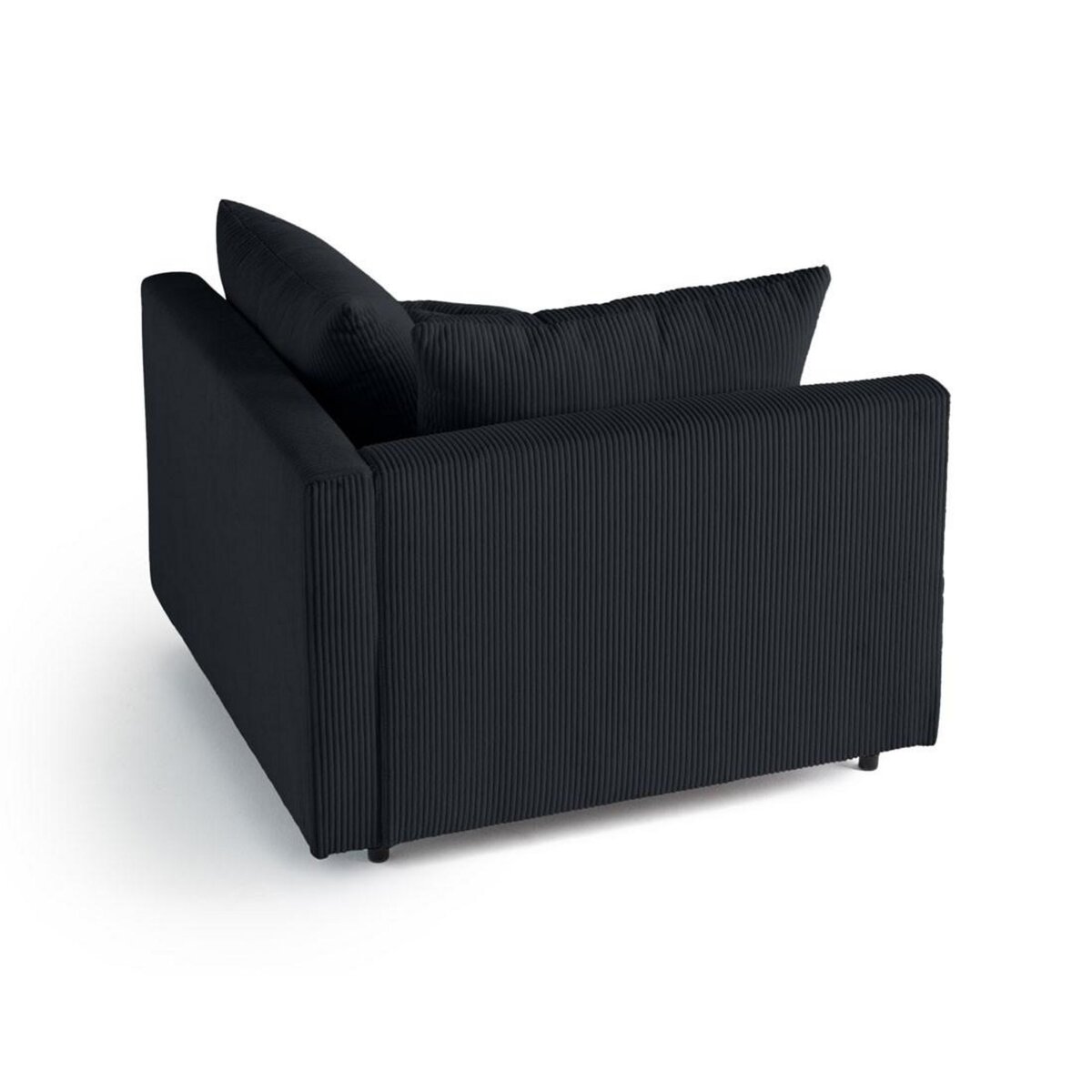 LISA DESIGN Edinburg - module d'assise d'angle gauche - en velours côtelé