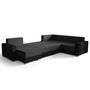 Voir la diapositive 3 : BEST MOBILIER Epona - canapé panoramique d'angle réversible 7 places convertible avec coffre en tissu