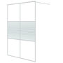 Voir la diapositive 2 : VIDAXL Paroi de douche Blanc 140x195 cm Verre ESG transparent