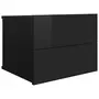 VIDAXL Table de chevet Noir brillant 40x30x30 cm Bois ingenierie