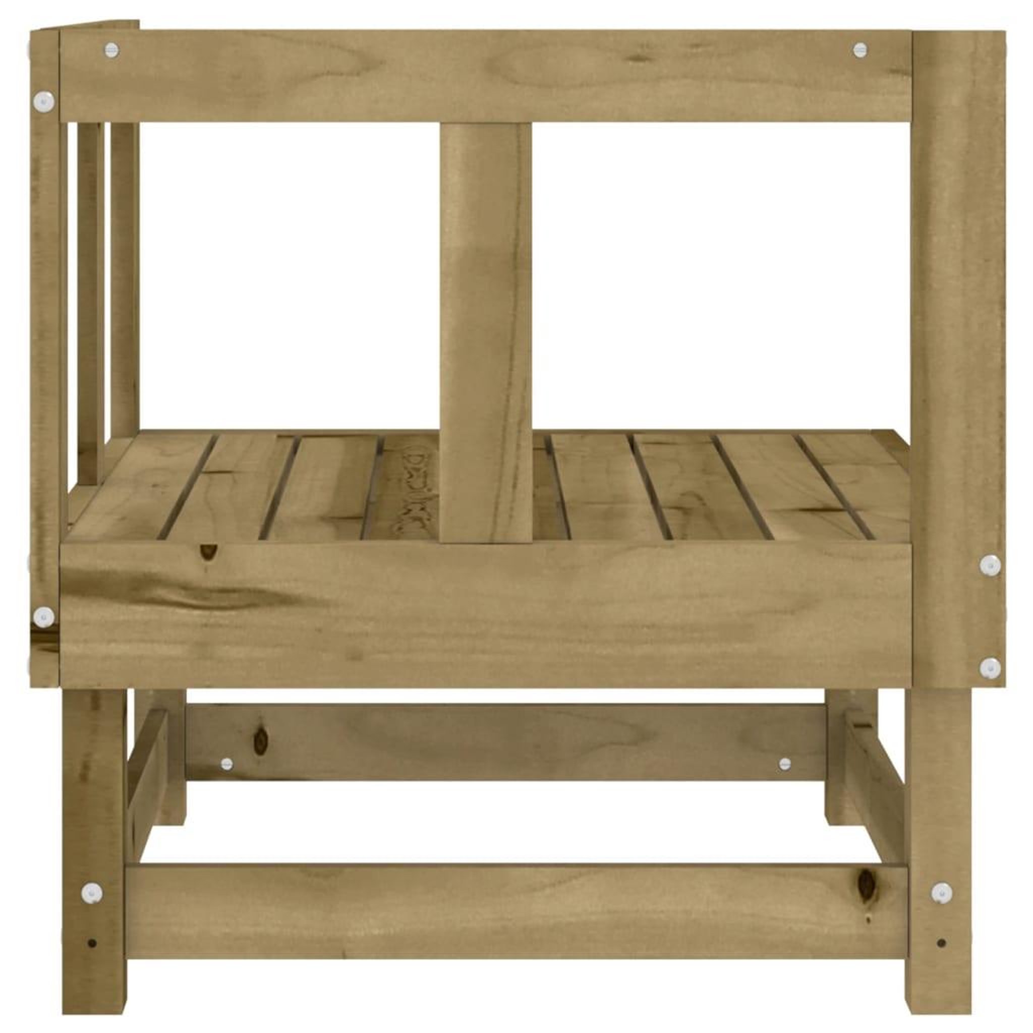 Voir la diapositive 4 : VIDAXL Canape d'angle de jardin bois de pin impregne