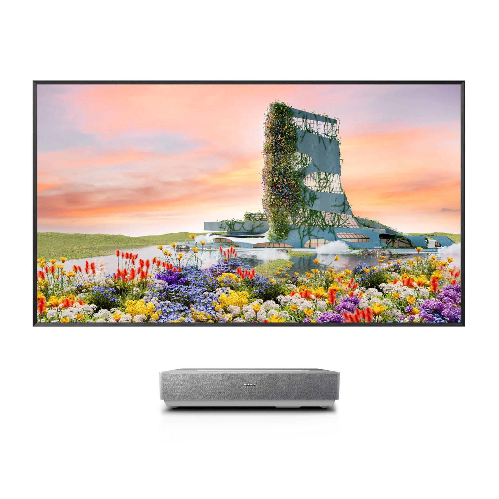 Hisense Hisense 100L5HD projecteur TV Projecteur à focale ultra courte 2700 ANSI lumens DLP 2160p (3840x2160) Argent