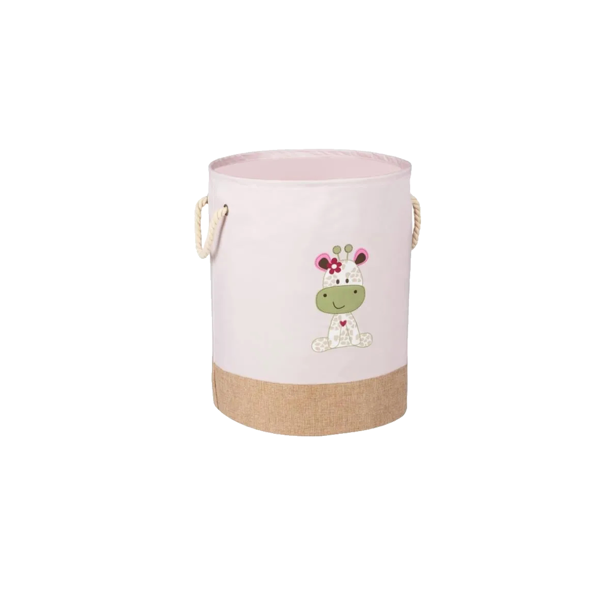 Wenko Panier à linge Wenko kids greta giraffe print 63L rose