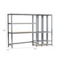 Voir la diapositive 2 : Concept rangement de garage MODULÖ STORAGE SYSTEME EXTENSION 2 étagères 5 plateaux longueur 255 cm