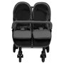 Voir la diapositive 2 : VIDAXL Poussette a deux places Gris fonce et noir Acier