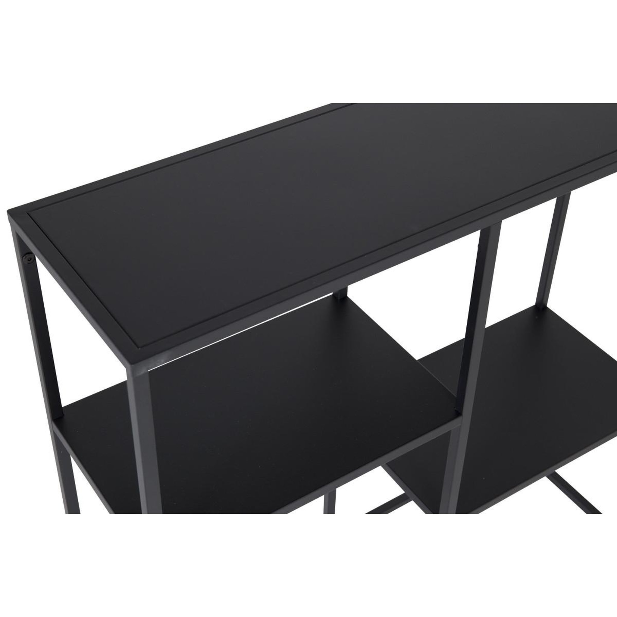 Voir la diapositive 3 : Paris Prix Étagère 3 niveaux en métal  staal  81cm noir