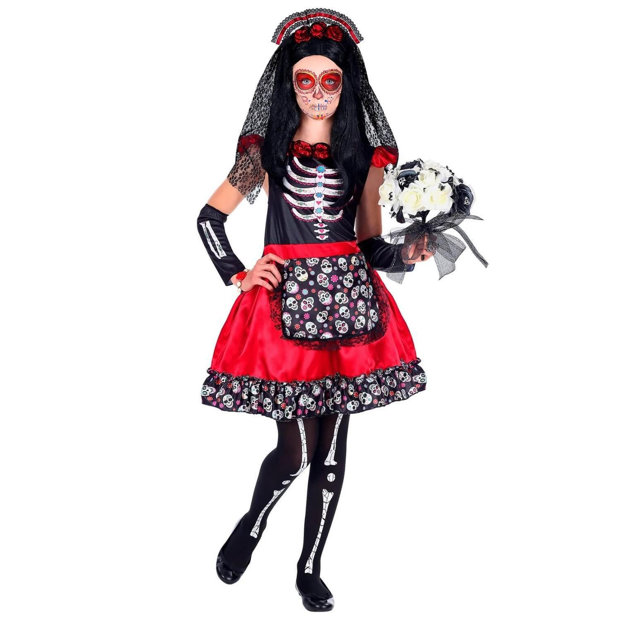 Voir la diapositive 2 : WIDMANN Déguisement jour des morts - Fille - 14/16 ans (156 à 174 cm)