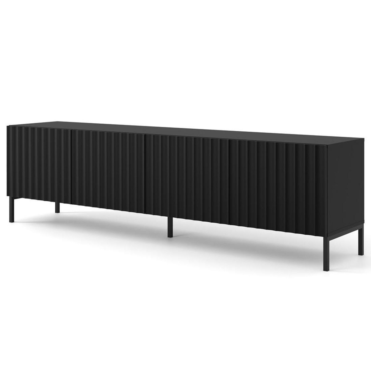 BEST MOBILIER Lara - meuble tv - pieds noirs - 200 cm