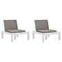 Voir la diapositive 1 : VIDAXL Chaises de salon de jardin et coussins lot de 2 Plastique Blanc