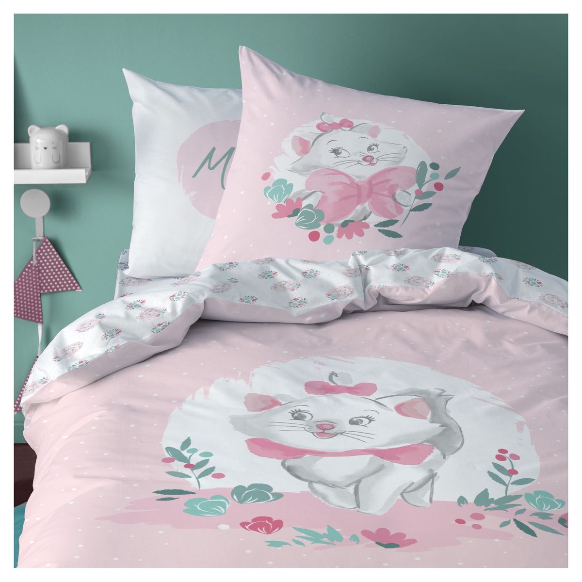 ARISTOCHAT Parure housse de couette enfant fantaisie en coton 57 fils LES ARISTOCHATS