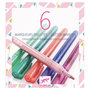 Voir la diapositive 1 : Djeco 6 marqueurs pailletes sweet