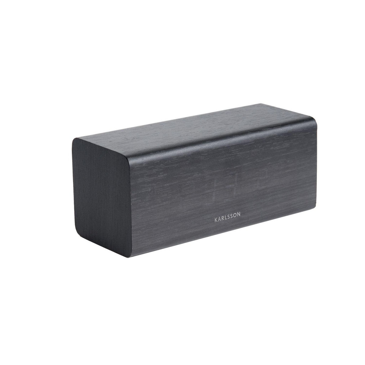 Karlsson Réveil LED Block en Bois sombre