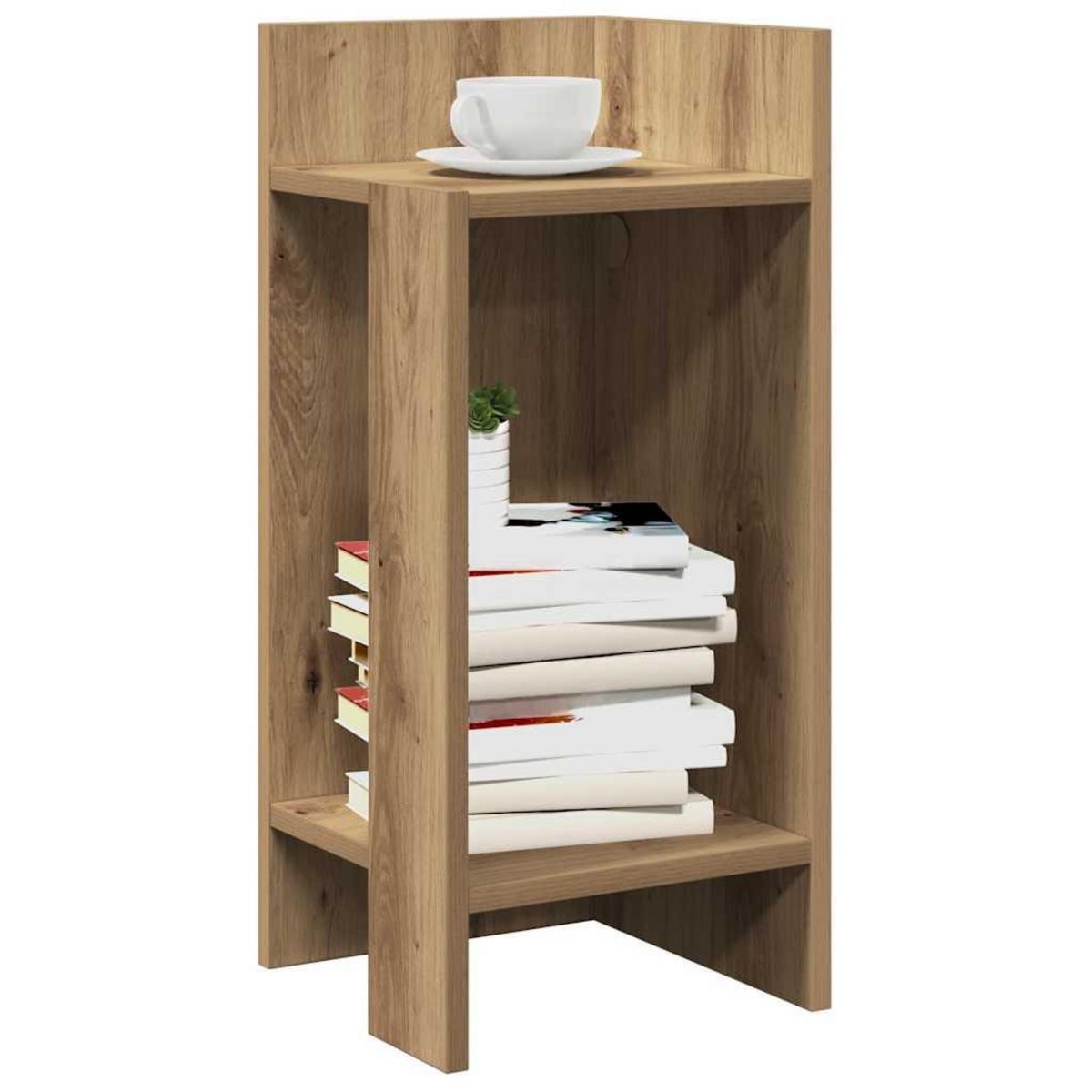VIDAXL Tables d'appoint 2pcs avec etagere chene artisanal 25,5x27x60cm