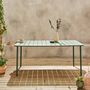 Voir la diapositive 3 : SWEEEK Table de jardin métal 6-8 places, Amelia 160x90xH72.5cm