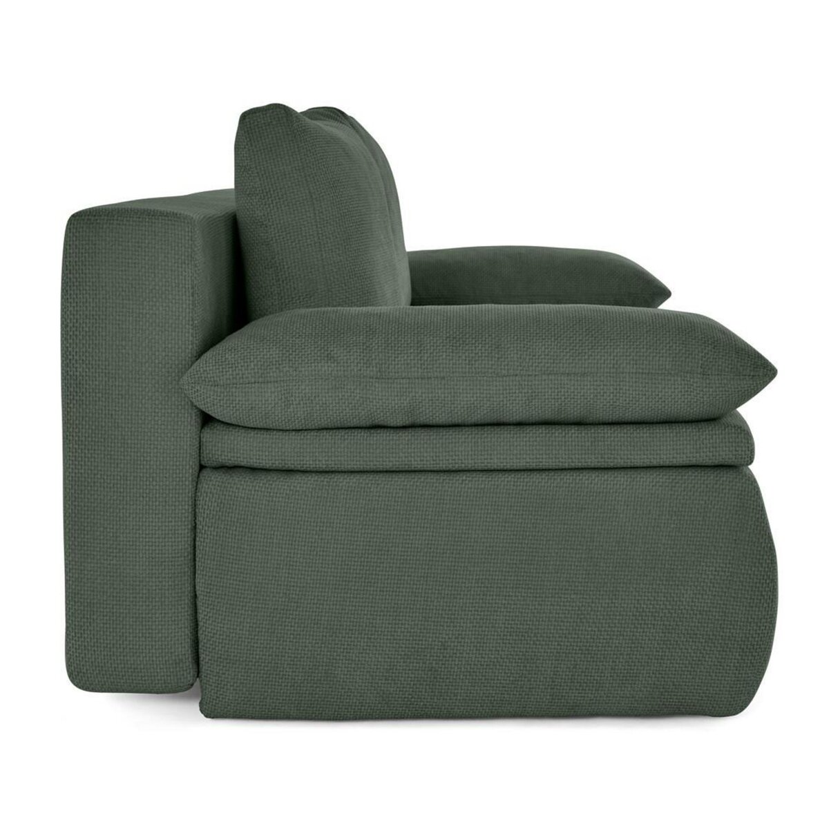 BEST MOBILIER Kurt - canapé 3 places convertible avec coffre en velours texturé