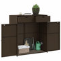 Voir la diapositive 5 : VIDAXL Armoire de rangement jardin marron 105x55x113 cm resine tressee