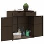 Voir la diapositive 5 : VIDAXL Armoire de rangement jardin marron 105x55x113 cm resine tressee
