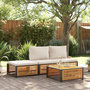 Voir la diapositive 1 : VIDAXL Salon de jardin avec coussins 4 pcs bois d'acacia massif