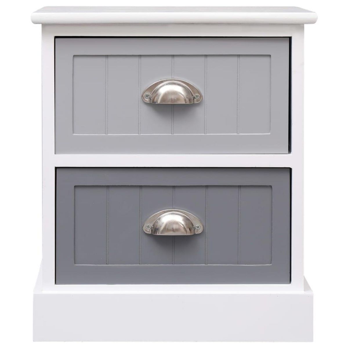 VIDAXL Tables de chevet 2 pcs Gris 38x28x45 cm Bois