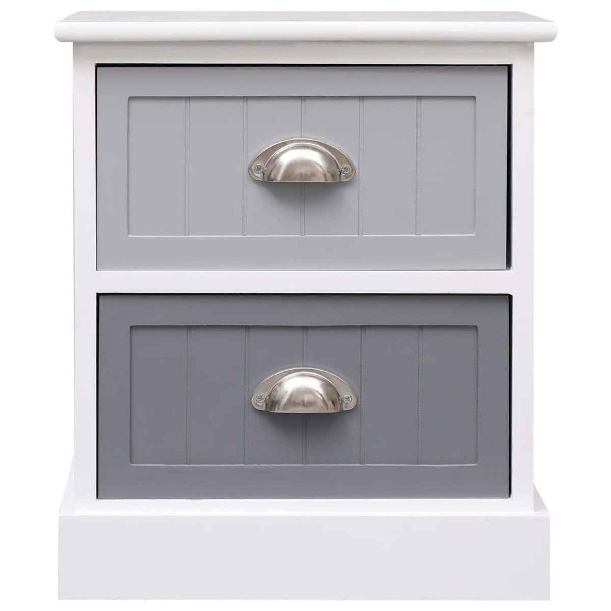 VIDAXL Tables de chevet 2 pcs Gris 38x28x45 cm Bois