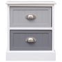 Voir la diapositive 4 : VIDAXL Tables de chevet 2 pcs Gris 38x28x45 cm Bois