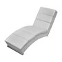 Voir la diapositive 1 : VIDAXL Chaise longue Blanc Similicuir