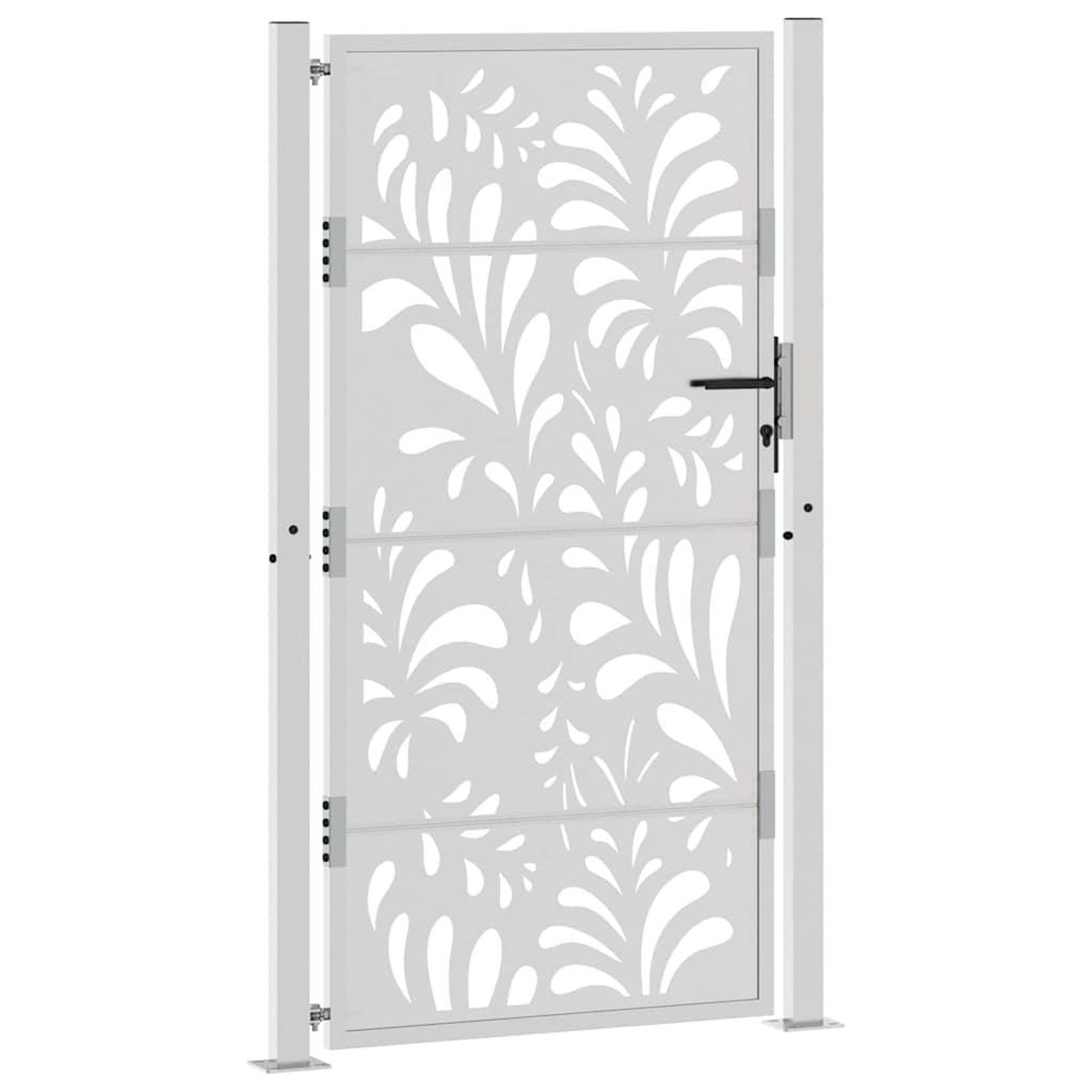 Voir la diapositive 3 : VIDAXL Porte de jardin acier resistant aux intemperies design vagues