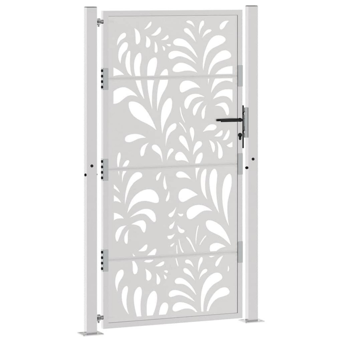 VIDAXL Porte de jardin acier resistant aux intemperies design vagues