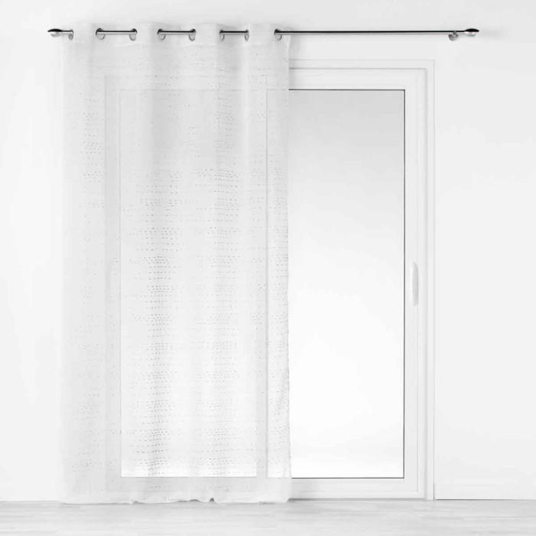 Voir la diapositive 1 : Paris Prix Rideau Voilage à Œillets  Amazia  140x240cm Blanc