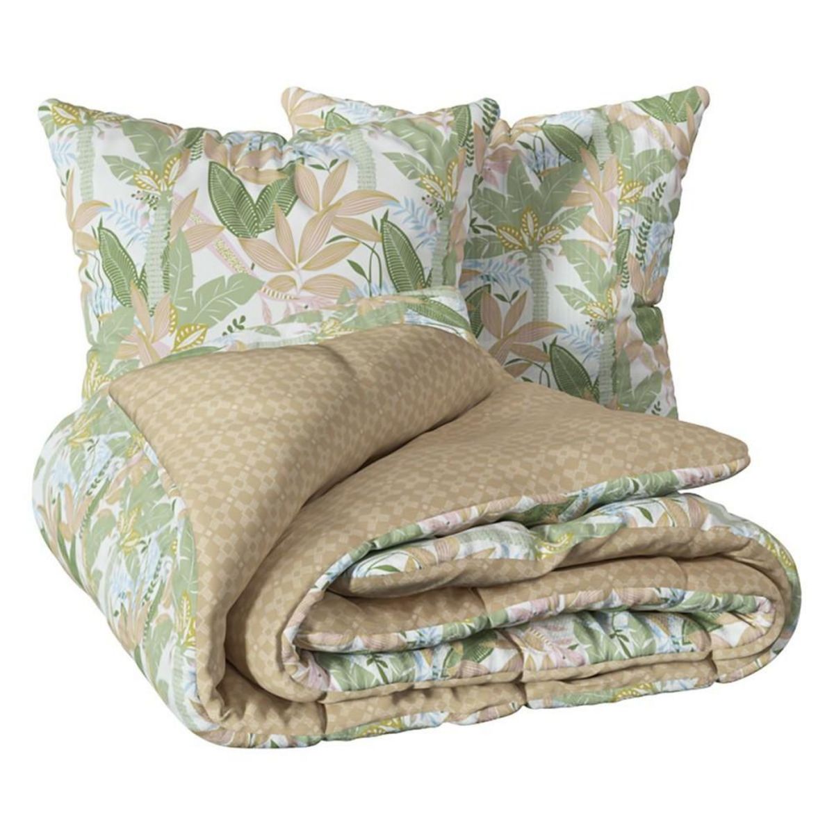 ATMOSPHERA Housse de couette 240x220 + 2 taies coton JUNE