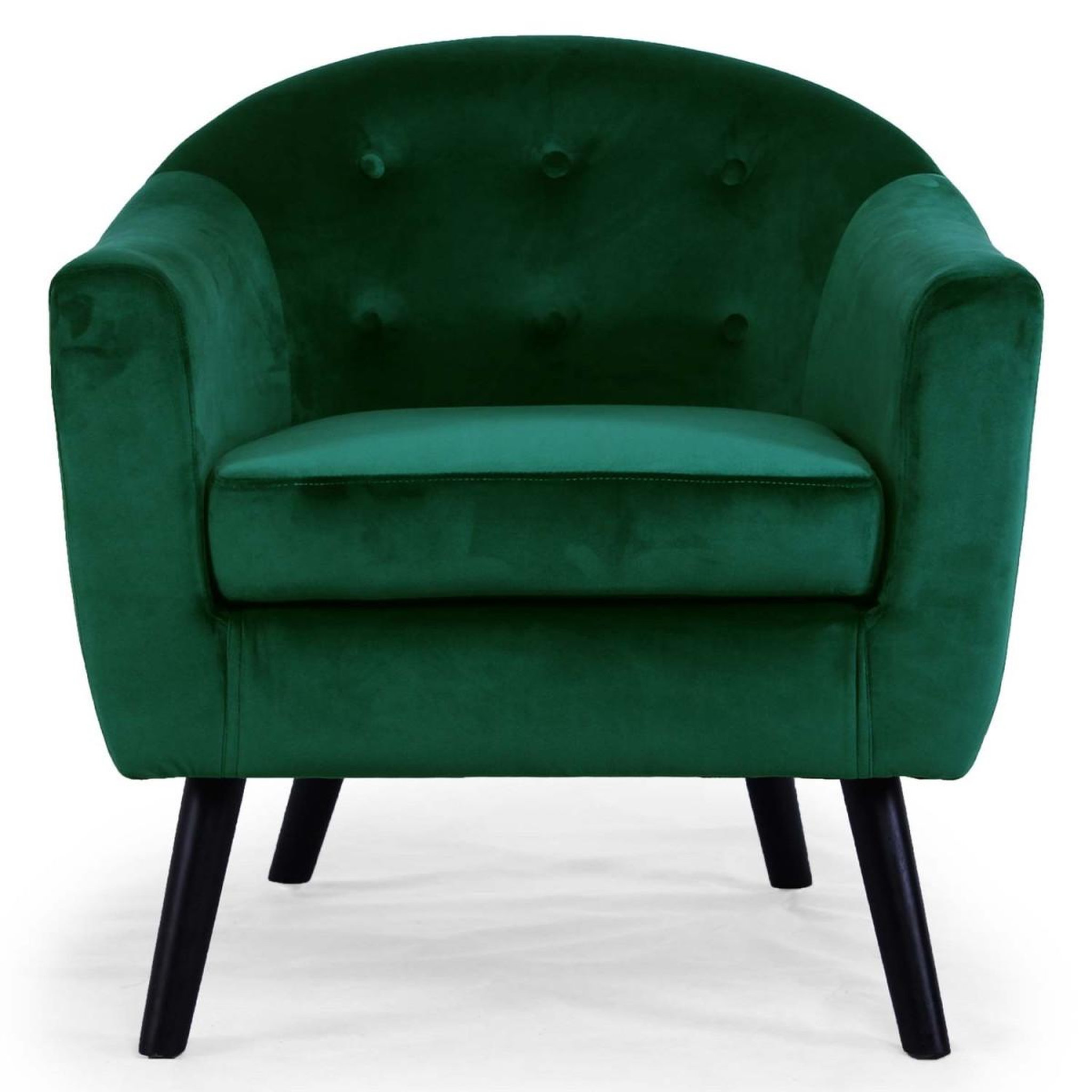 Voir la diapositive 2 : Paris Prix Fauteuil scandinave velours  lopy  79cm vert