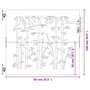 Voir la diapositive 6 : VIDAXL Portail de jardin 85x100 cm acier corten design de bambou