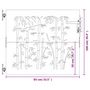 Voir la diapositive 6 : VIDAXL Portail de jardin 85x100 cm acier corten design de bambou