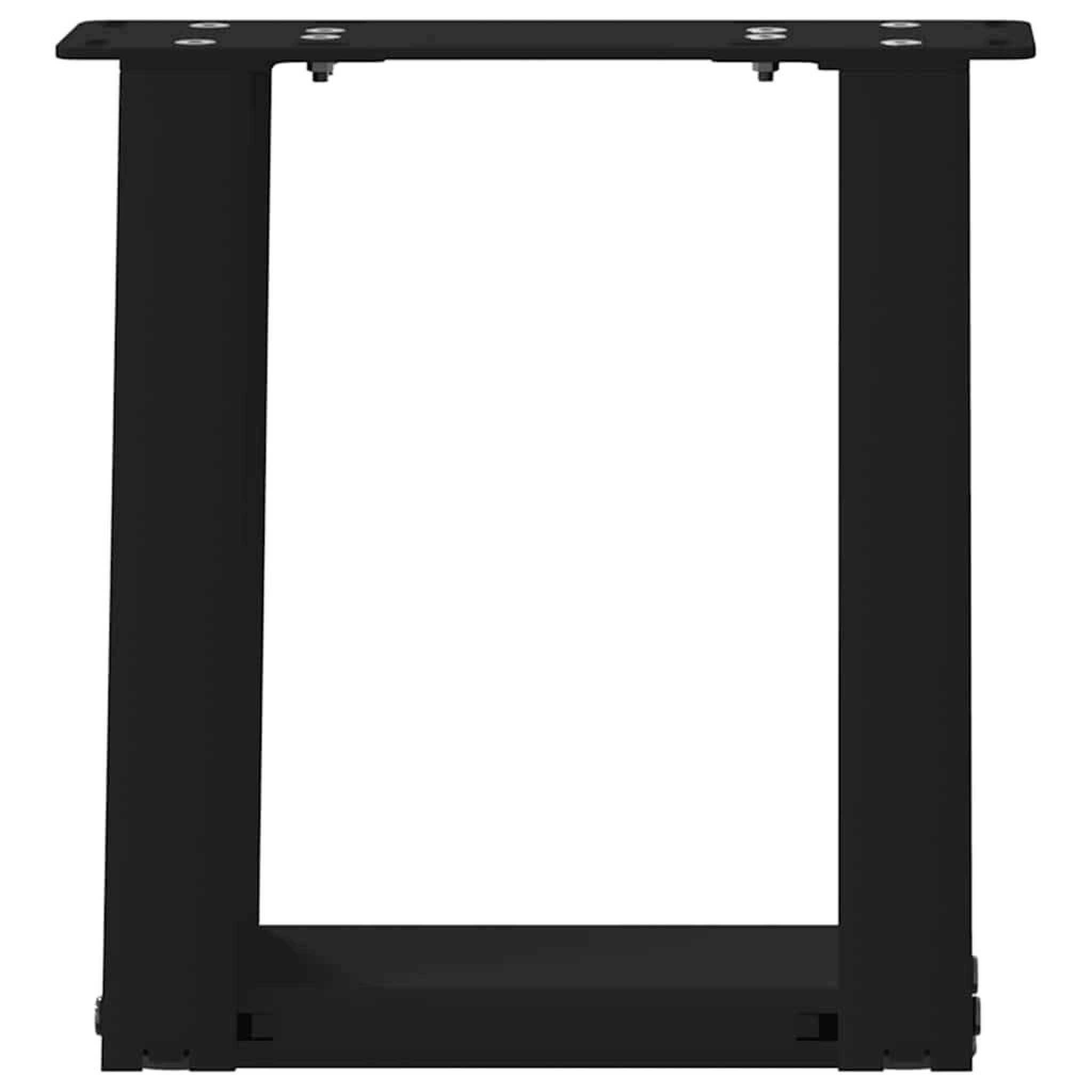 Voir la diapositive 5 : VIDAXL Pieds de table basse forme de U 2 pcs noir 30x(30-31) cm acier
