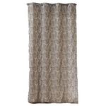 Douceur d'Intérieur Rideau à œillets ESTERO - Polycoton imprimé - 140 x 240 cm - Ecru et noir