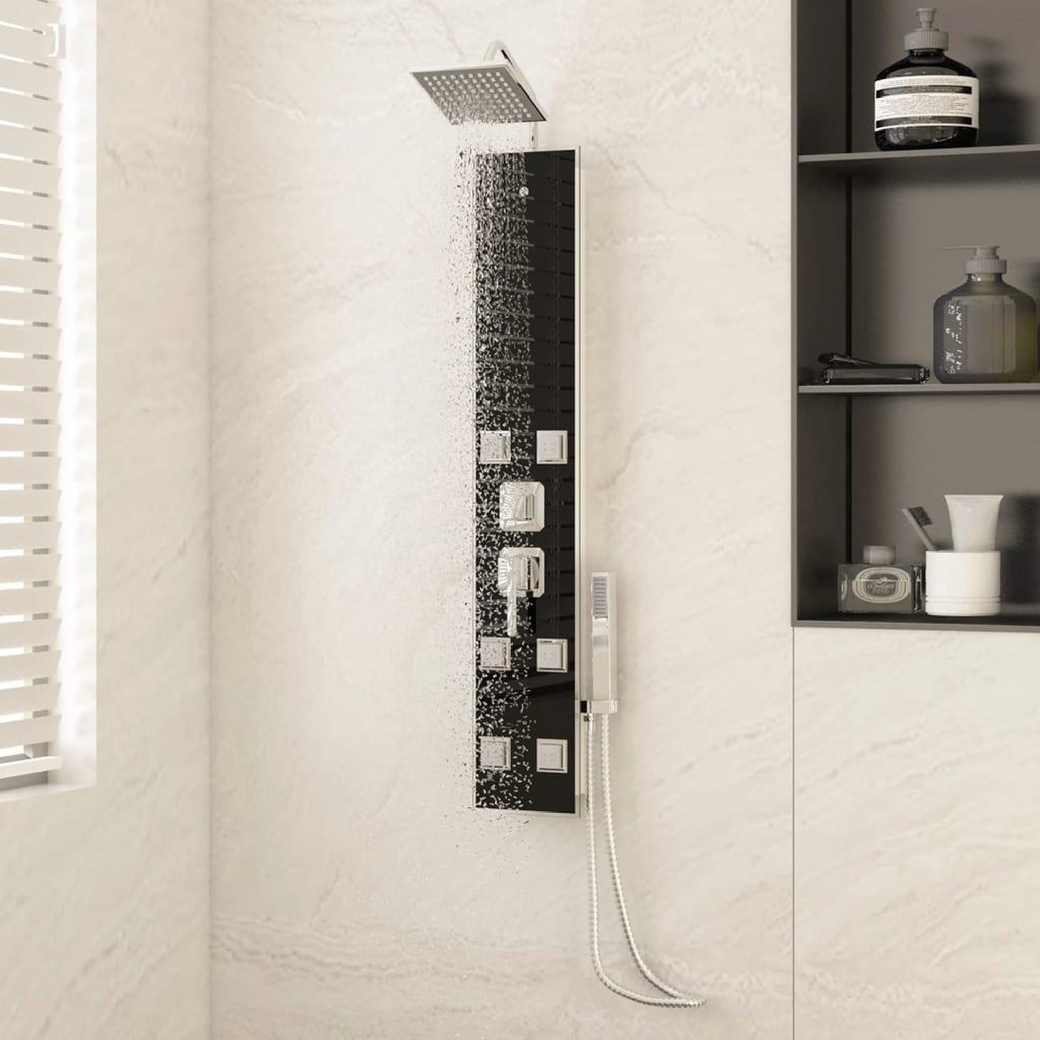 VIDAXL Panneau de douche Verre 18x45,5x130 cm Noir
