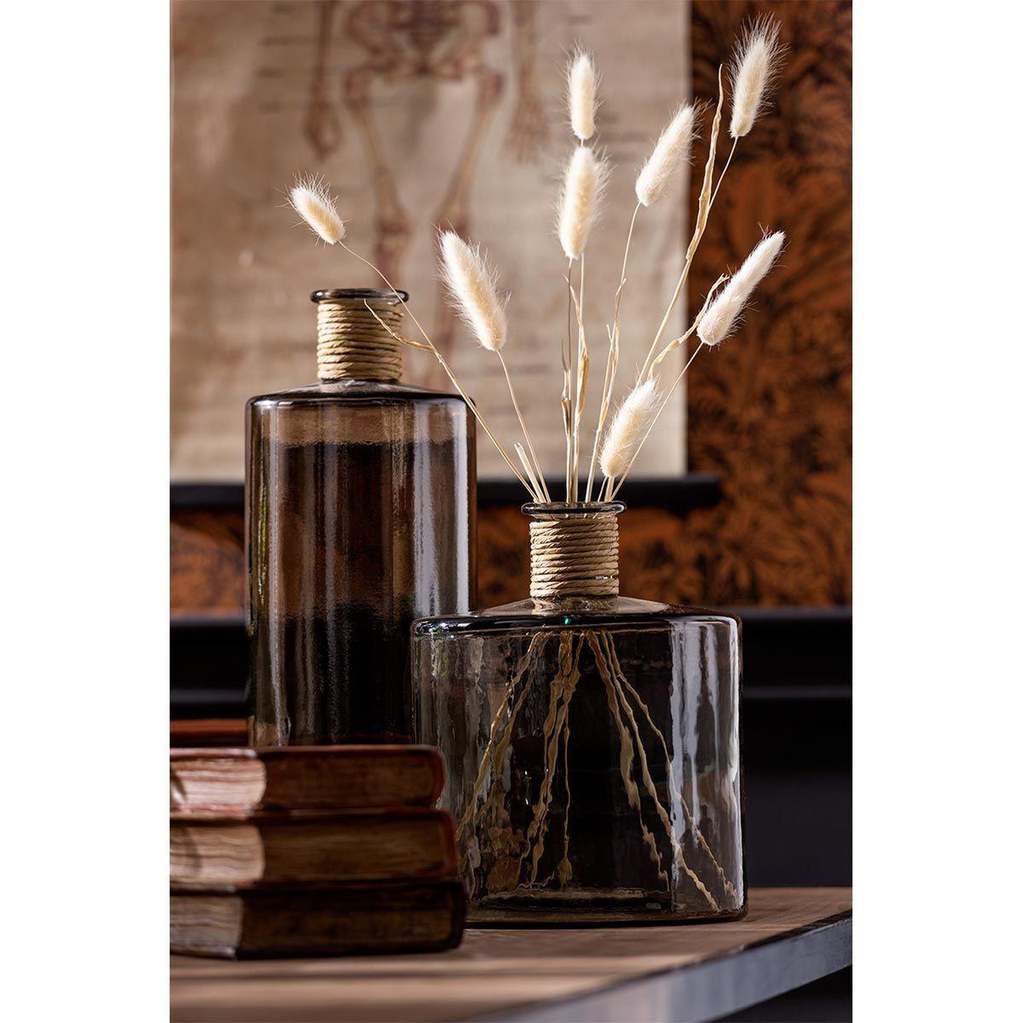 Voir la diapositive 2 : J-LINE Vase design en verre  safari  75cm marron