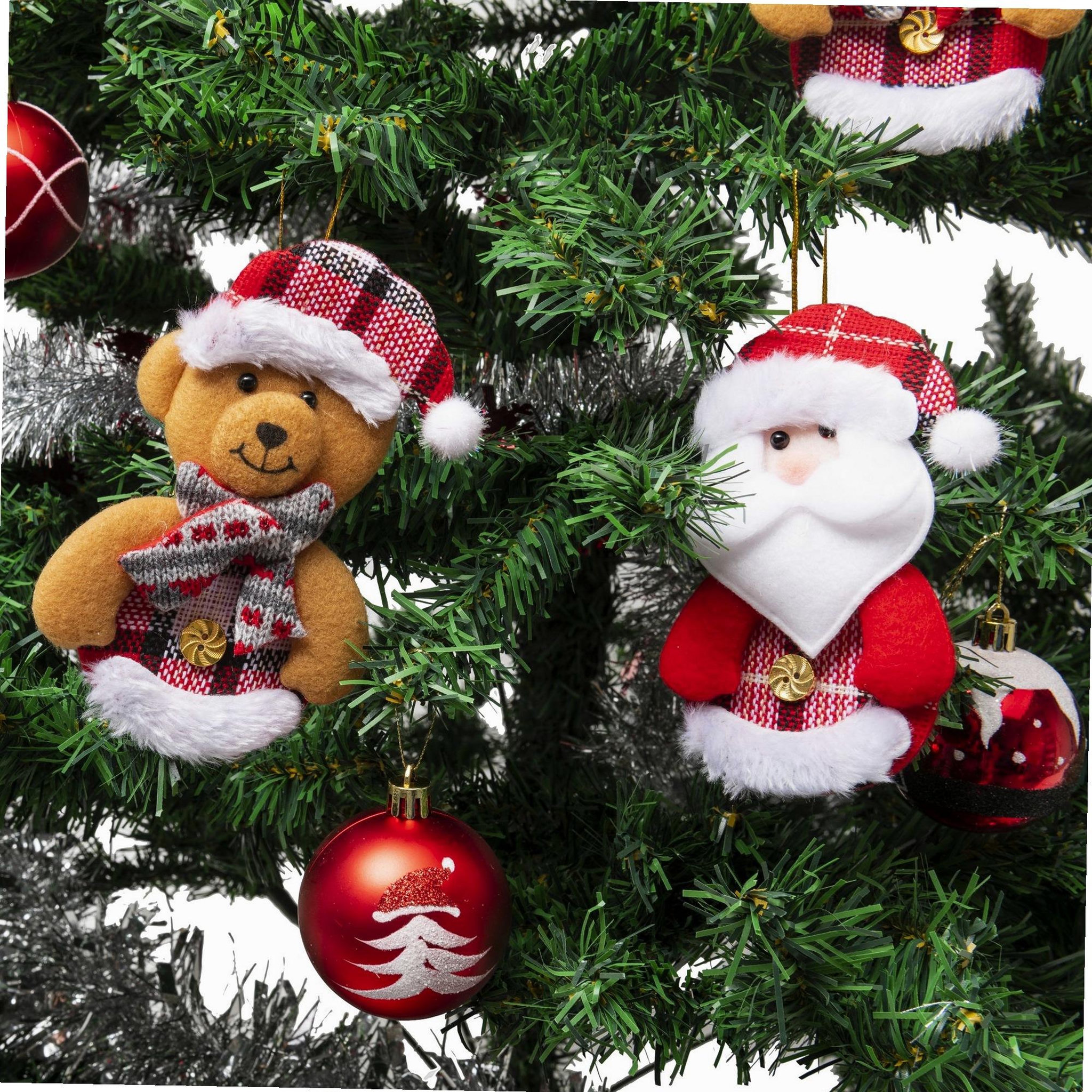 Voir la diapositive 4 : WERKAPRO Décoration Père Noël à suspendre  8 x 13 cm