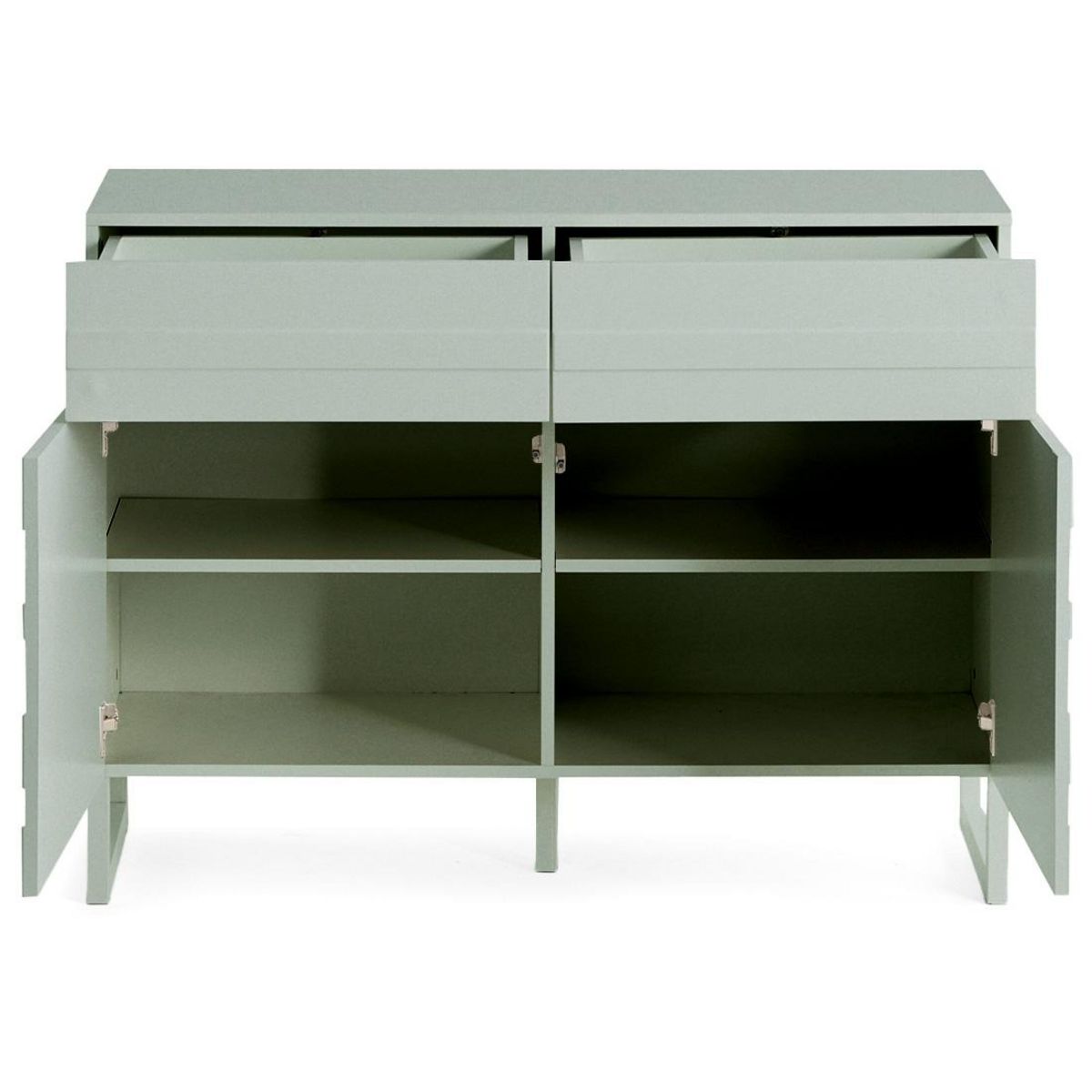 BEST MOBILIER Sofia - buffet bas - vert sauge mat - 110 cm